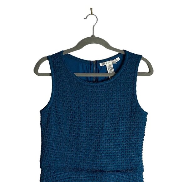 Max Studio Women's Teal Patterned A-Line Sleeveless Dress - Picture 2 of 7